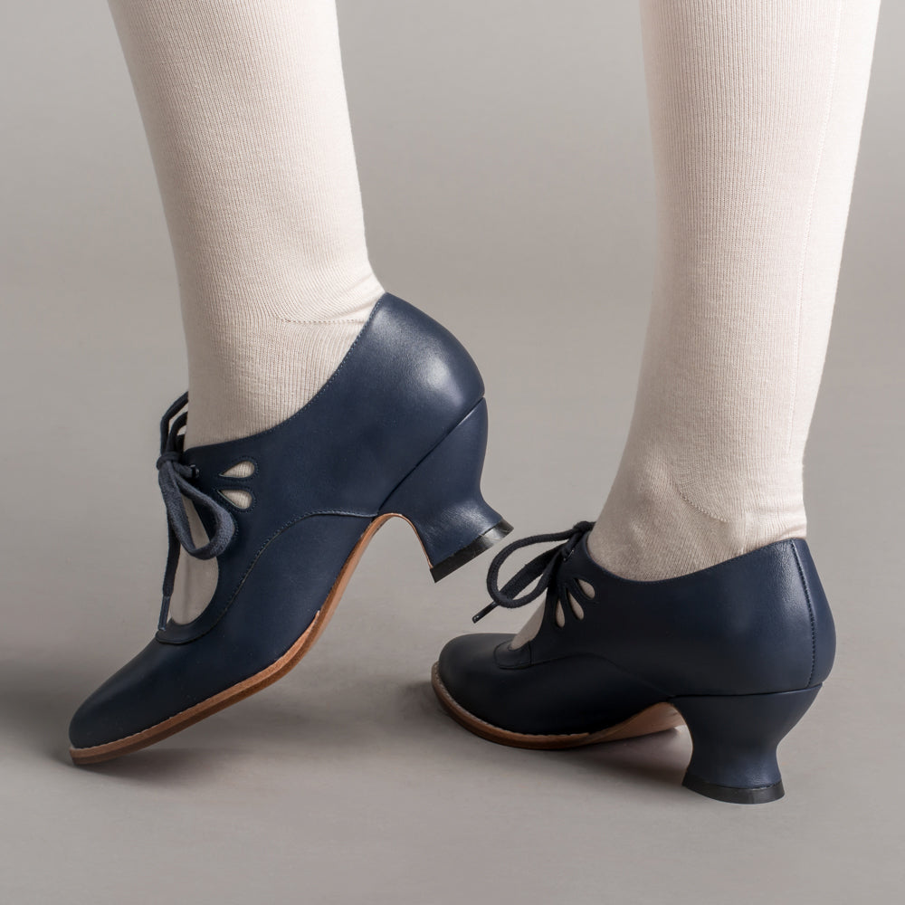Gibson Edwardian Leather Shoes (Navy)