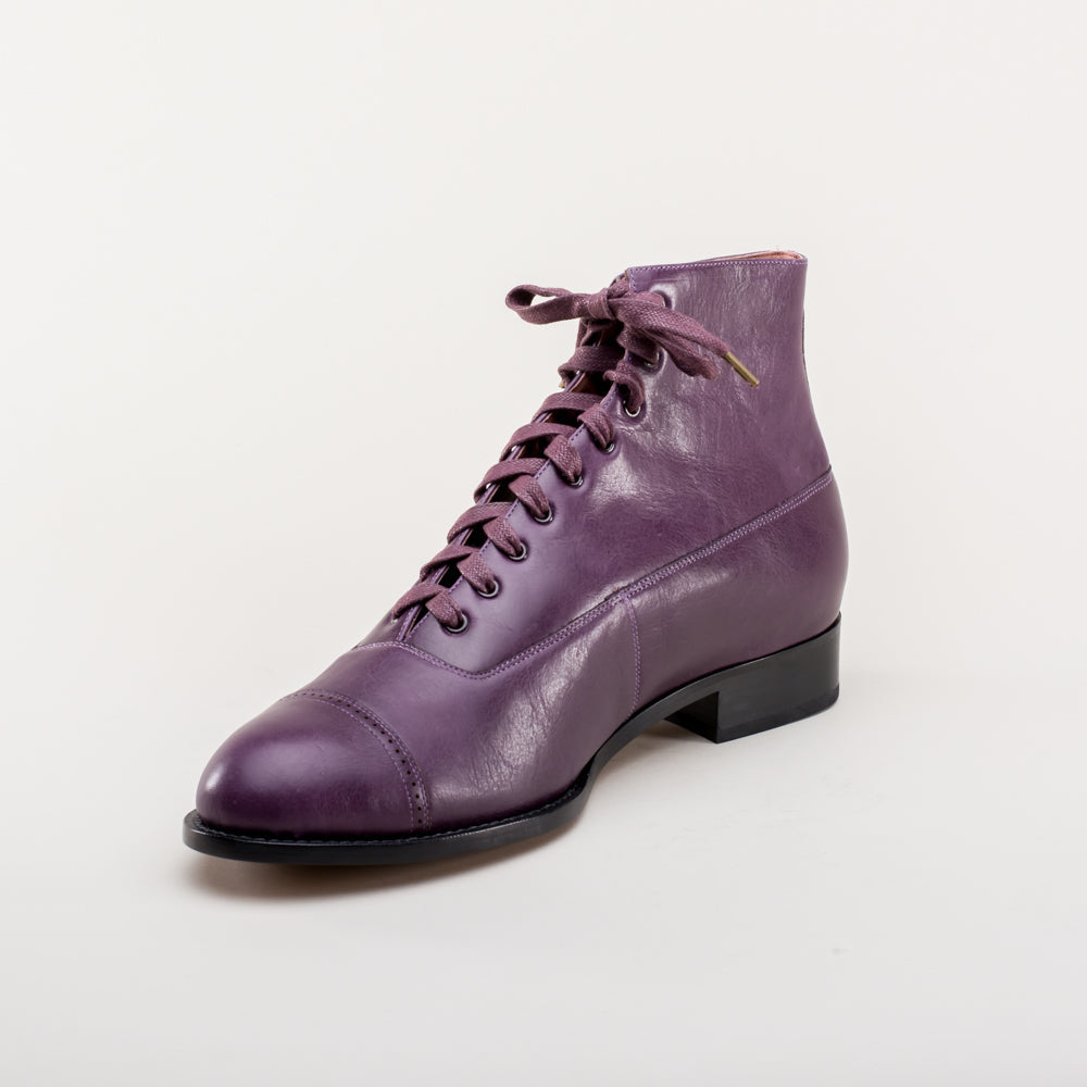 Noble Men's Vintage Lace-Up Boots (Purple)